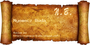 Nyemecz Buda névjegykártya
